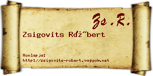 Zsigovits Róbert névjegykártya